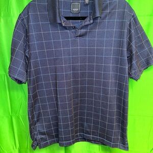 Arrow Navy Grid Polo Shirt